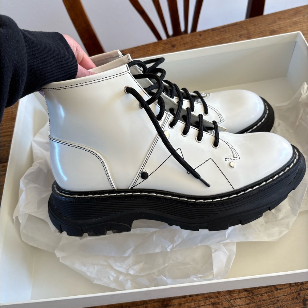 Alexander McQueen combat boots us 9